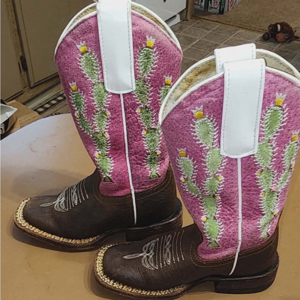 Macie Bean Pink and Brown Kids Boots